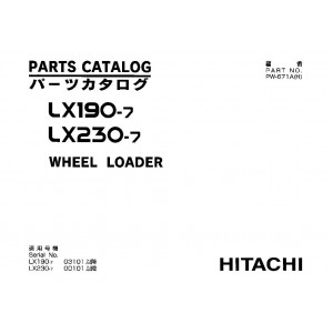 Hitachi LX190-7 and LX230-7 Wheel Loader set of Service Manuals