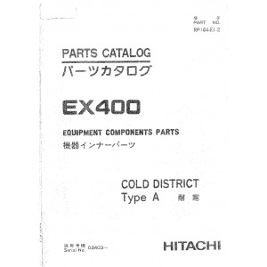 Hitachi EX400 Crawler Excavator set of Parts Catalogs