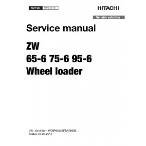 Hitachi Zaxis ZW65-6, Zaxis ZW75-6 and Zaxis ZW95-6 Wheel Loader set of Service Manuals