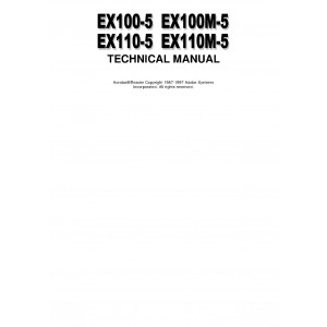 Hitachi EX100-5, EX100M-5, EX110-5 and EX110M-5 Hydraulic Excavator set of Service Manuals