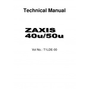 Hitachi Zaxis 40U and Zaxis 50U Compact Excavator set of Service Manuals