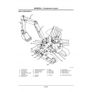 Hitachi Zaxis 40U and Zaxis 50U Compact Excavator set of Service Manuals