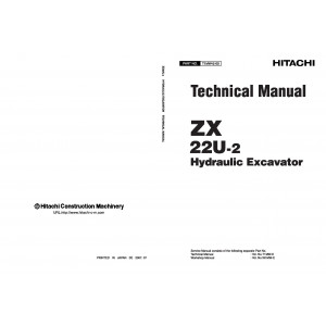 Hitachi Zaxis 22U-2 Compact Excavator set of Service Manuals