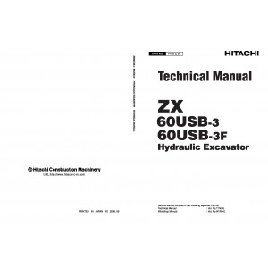 Hitachi Zaxis 60USB-3 Compact Excavator set of Service Manuals