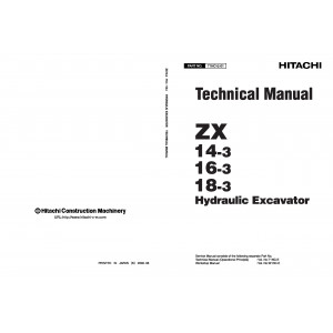 Hitachi Zaxis 18-3 Compact Excavator set of Service Manuals