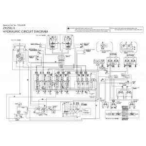 Hitachi Zaxis 29U-3, Zaxis 33U-3 and Zaxis 38U-3 Compact Excavator set of Service Manuals