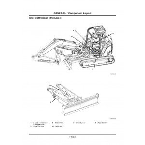 Hitachi Zaxis 35U-3, Zaxis 50U-3 and Zaxis 60USB-3 Hydraulic Angle Blade set of Service Manuals