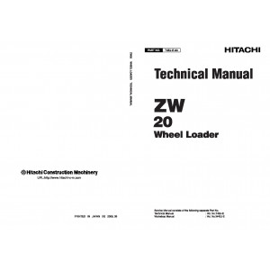 Hitachi Zaxis ZW20 Wheel Loader set of Service Manuals