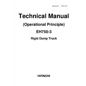 Hitachi EH750-3 Rigid Dump Truck set of Service Manuals