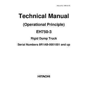 Hitachi EH750-3 Rigid Dump Truck set of Service Manuals