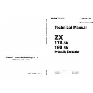 Hitachi Zaxis 19U-5A Compact Excavator set of Service Manuals