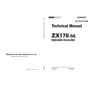 Hitachi Zaxis 17U-5A Compact Excavator set of Service Manuals