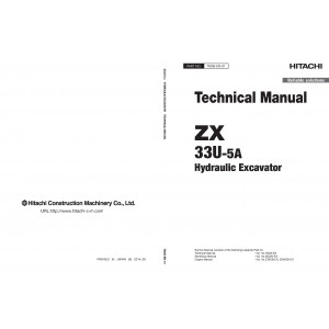 Hitachi Zaxis 33U-5A Compact Excavator set of Service Manuals