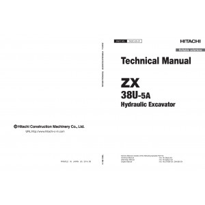 Hitachi Zaxis 38U-5A Compact Excavator set of Service Manuals