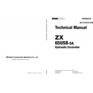 Hitachi Zaxis 65USB-5A Compact Excavator set of Service Manuals