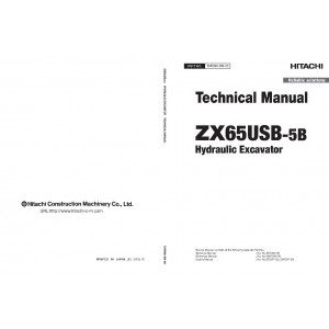 Hitachi Zaxis 65USB-5B Compact Excavator set of Service Manuals