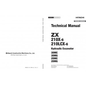 Hitachi Zaxis 210X-6 and Zaxis 210LCX-6 Crawler Excavator set of Service Manuals