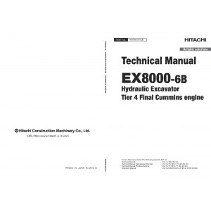 Hitachi EX8000-6B Hydraulic Excavator set of Service Manuals