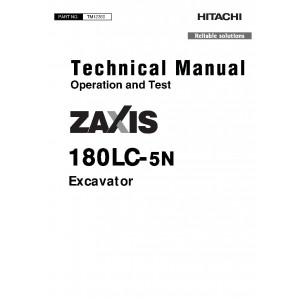 Hitachi Zaxis 180LC-5N Crawler Excavator set of Service Manuals