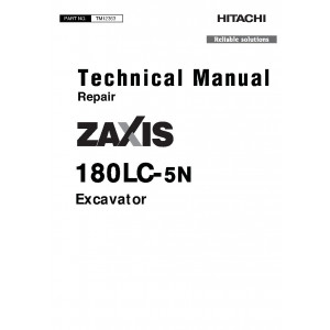 Hitachi Zaxis 180LC-5N Crawler Excavator set of Service Manuals