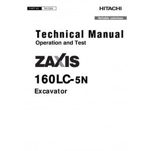 Hitachi Zaxis 160LC-5N Crawler Excavator set of Service Manuals