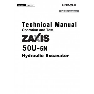 Hitachi Zaxis 50U-5N Compact Excavator set of Service Manuals