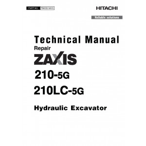 Hitachi Zaxis 210-5G and Zaxis 210LC-5G Crawler Excavator set of Service Manuals