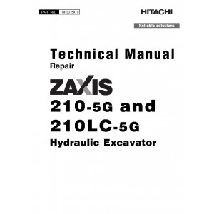 Hitachi Zaxis 210-5G and Zaxis 210LC-5G Crawler Excavator set of Service Manuals