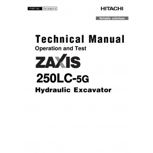 Hitachi Zaxis 250LC-5G Crawler Excavator set of Service Manuals