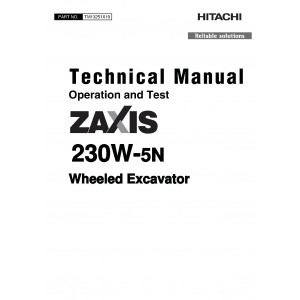 Hitachi Zaxis 230W-5N Wheel Excavator set of Service Manuals