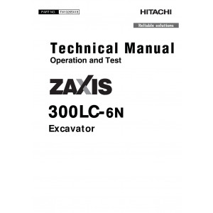 Hitachi Zaxis 300LC-6N Crawler Excavator set of Service Manuals