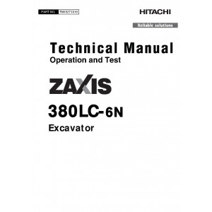 Hitachi Zaxis 380LC-6N Crawler Excavator set of Service Manuals