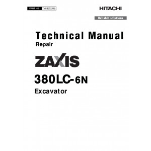 Hitachi Zaxis 380LC-6N Crawler Excavator set of Service Manuals