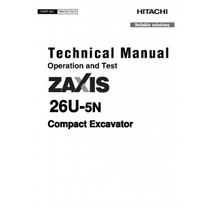 Hitachi Zaxis 26U-5N Compact Excavator set of Service Manuals