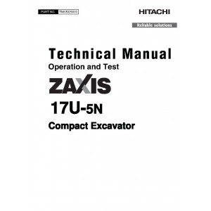 Hitachi Zaxis 17U-5N Compact Excavator set of Service Manuals