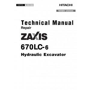 Hitachi Zaxis 670LC-6 Crawler Excavator set of Service Manuals