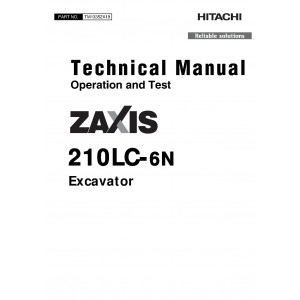 Hitachi Zaxis 210LC-6N Crawler Excavator set of Service Manuals