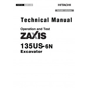 Hitachi Zaxis 135US-6N Crawler Excavator set of Service Manuals