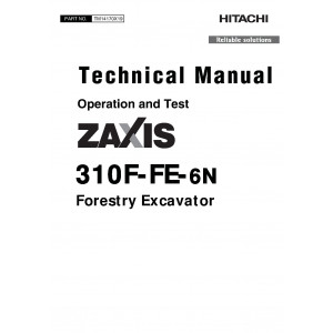 Hitachi Zaxis 310F-FE-6N Forestry Excavator set of Service Manuals