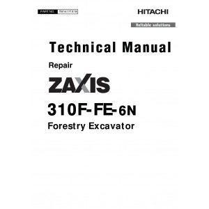 Hitachi Zaxis 310F-FE-6N Forestry Excavator set of Service Manuals