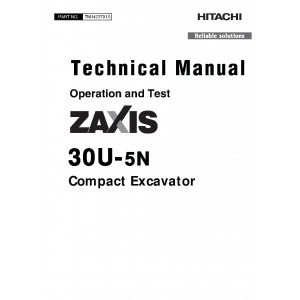 Hitachi Zaxis 30U-5N Compact Excavator set of Service Manuals