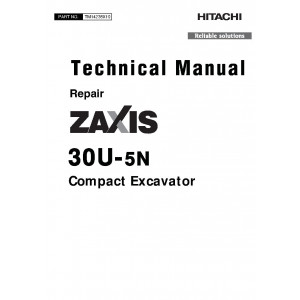 Hitachi Zaxis 30U-5N Compact Excavator set of Service Manuals