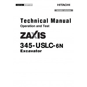 Hitachi Zaxis 345USLC-6N Crawler Excavator set of Service Manuals