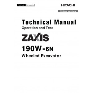 Hitachi Zaxis 190W-6N Wheel Excavator set of Service Manuals