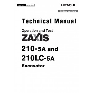 Hitachi Zaxis 210-5A and Zaxis 210LC-5A Crawler Excavator set of Service Manuals