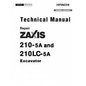 Hitachi Zaxis 210-5A and Zaxis 210LC-5A Crawler Excavator set of Service Manuals