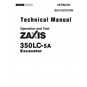 Hitachi Zaxis 350LC-5A Crawler Excavator set of Service Manuals