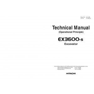 Hitachi EX3600-5 Crawler Excavator set of Service Manuals