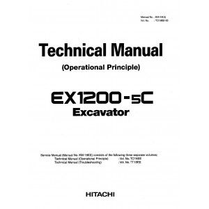 Hitachi EX1200-5C (S6R Engine) Hydraulic Excavator set of Service Manuals