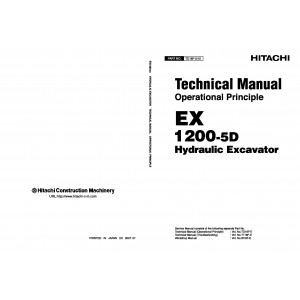 Hitachi EX1200-5D Hydraulic Excavator set of Service Manuals